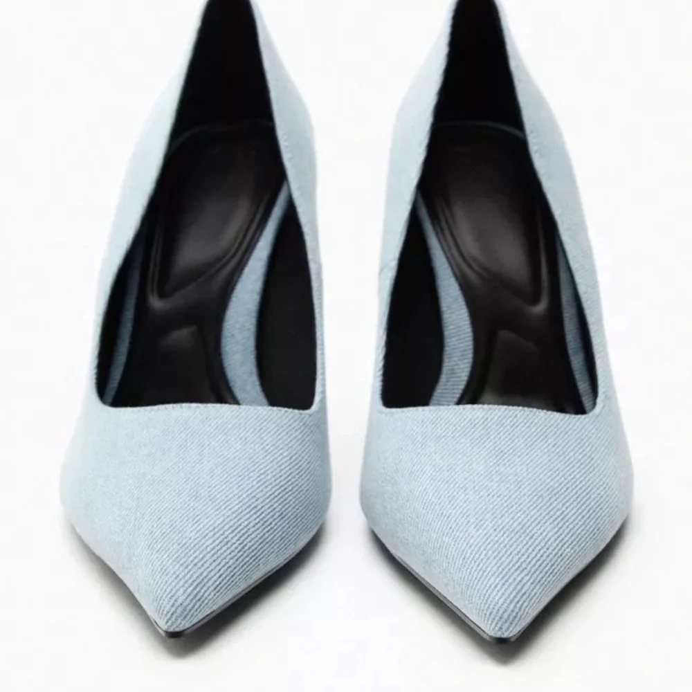 Zara denim heels and matching purse - Picture 2 of 6